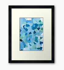 Pixel Blue Framed Print