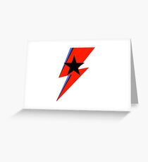 sane bolt, black star Greeting Card