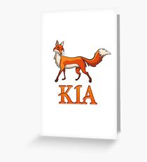 Kia Fox Greeting Card