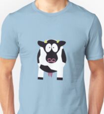 Kuh in der South Park Stlye Slim Fit T-Shirt