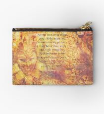 Shakespeare all the worlds a stage quote Zipper Pouch