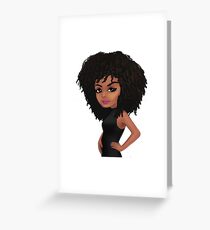 Natural Brown Eyed Girl Greeting Card