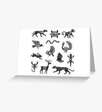 Tribe Animals Greeting Card