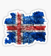 Iceland Vintage Flag Sticker