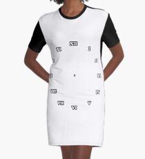 brilliant, rock, adamant, minikin, watch face, clock face, brown leather, leather, asphalt Graphic T-Shirt Dress