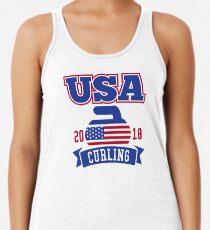 USA Curling 2018 Racerback Tank Top