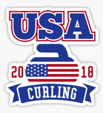 USA Curling 2018 Sticker