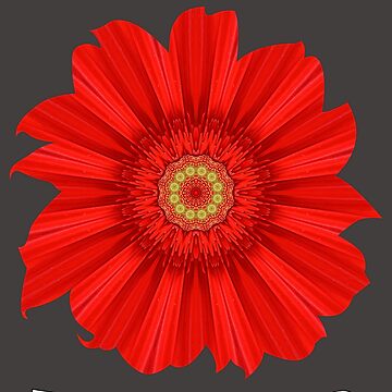 Full of Flowers with red and yellow abstract flower - Floral Pattern  Poster by LV-creator