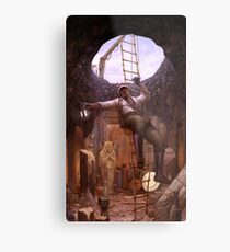 Steampunk Archaeologist Metal Print