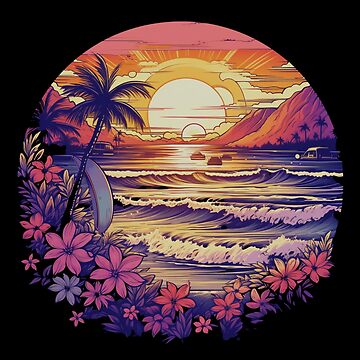 Colorful Palm Tree Sticker for Sale by Dominika Bednarska