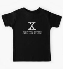 The X Files fight the future white text Kids Tee