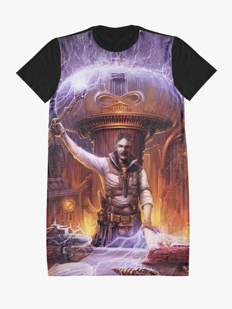 Alternate view of Steampunk Tesla Graphic T-Shirt Dress