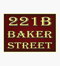 221b Baker Street - Red Photographic Print