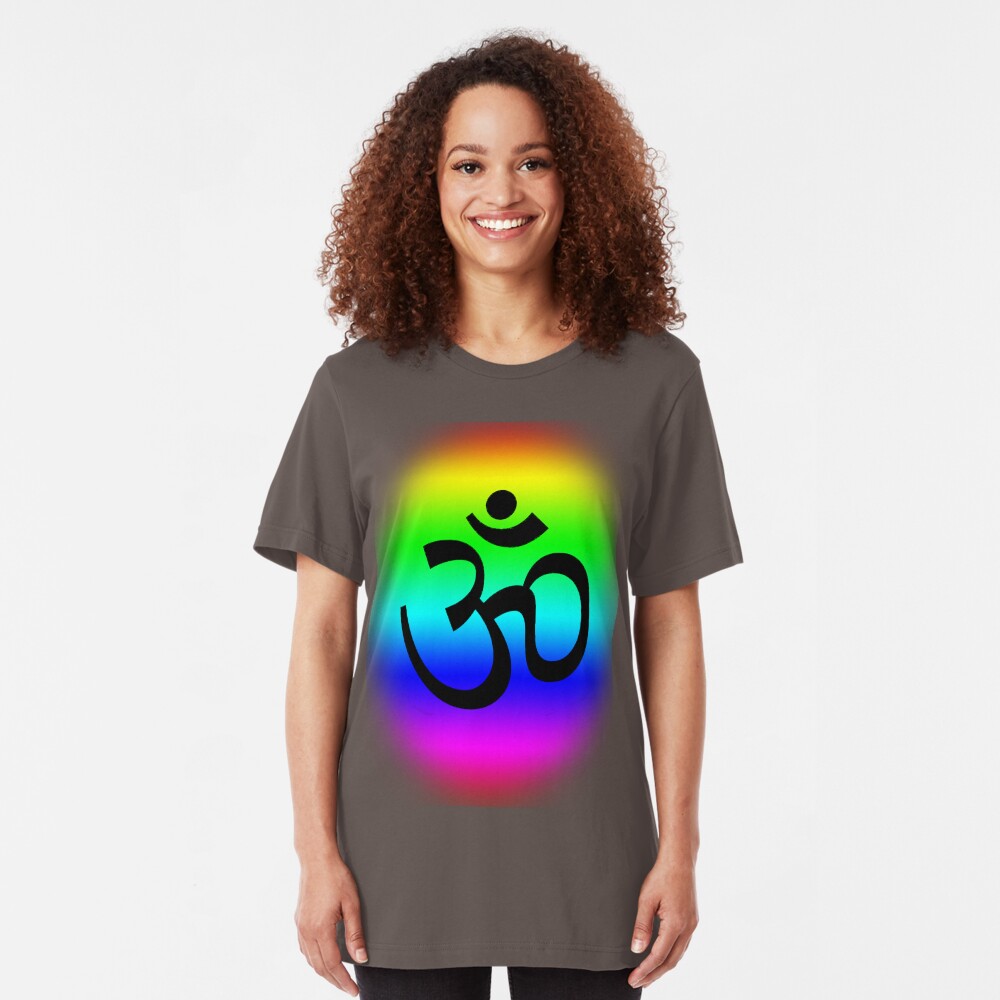 Rainbow Om Slim Fit T-Shirt