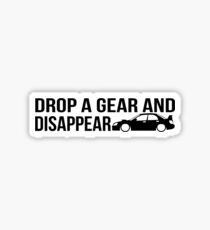 "Drop a gear and disappear" - Subaru WRX STI Sticker