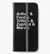 Arthur & Ford & Trillian & Zaphod & Marvin iPhone Wallet/Case/Skin