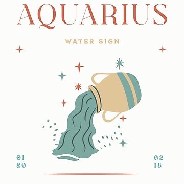 Aquarius Zodiac Water Sign Astrology Aesthetic Horoscope Art