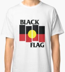 Black Flag Aboriginal Flag Design Classic T-Shirt