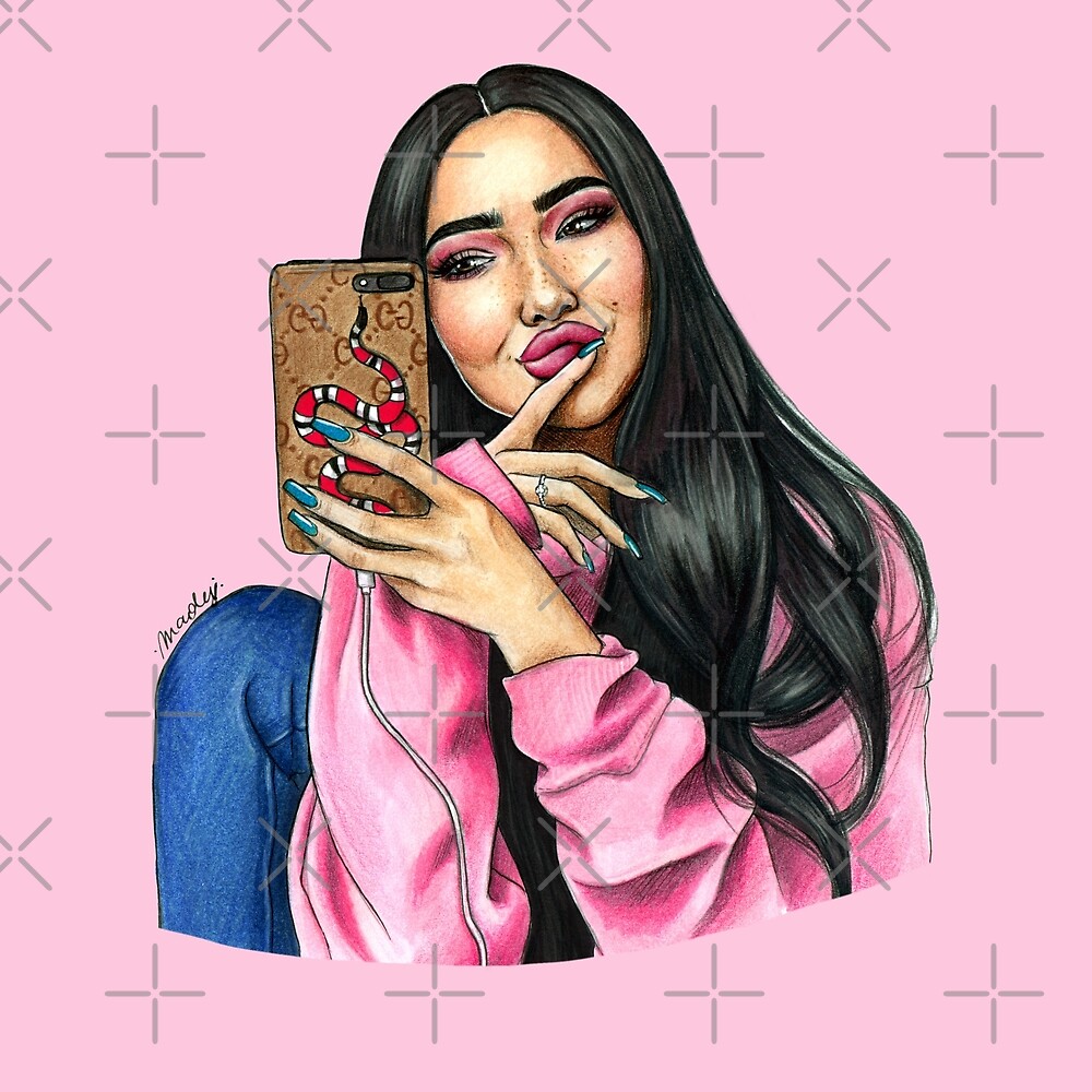 Pink Cute Selfie Girl By Nataliamadej Redbubble pink-cute-selfie-girl-by-nataliamadej-redbubble