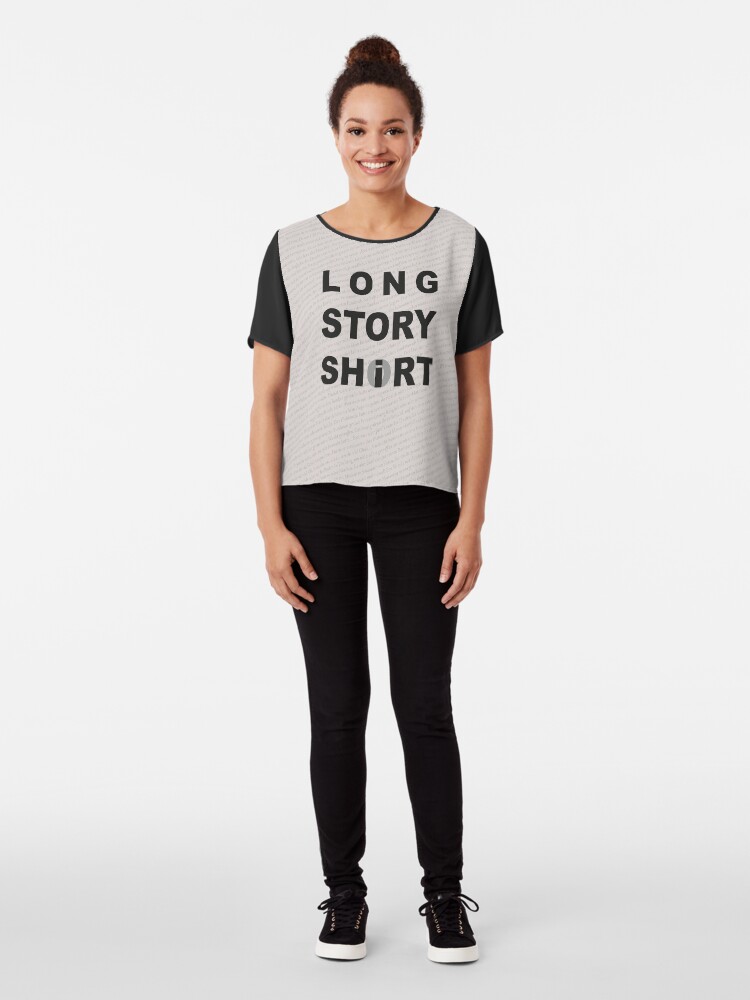 Alternate view of Long Story Short / Shirt Chiffon Top