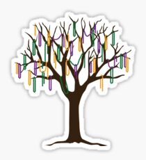 Tulane Mardi Gras Bead Tree Sticker