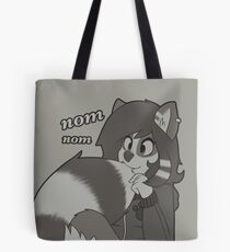 Cute rikki eating her new tail! Tote Bag