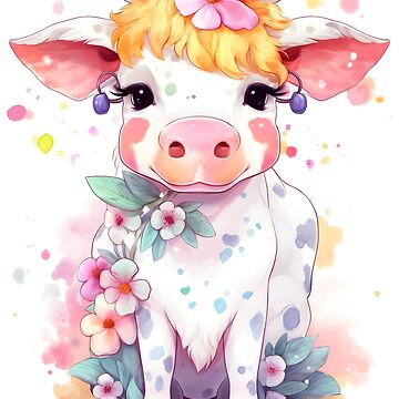 Baby Animal Jersey Cow' Poster by Neo Design