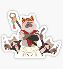 Meowscular Chef and his crew Sticker