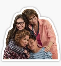 One Day at a Time main family hug - the Alvarez's Sticker
