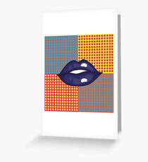 Pop Art Lips Greeting Card