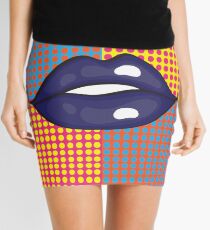 Pop Art Lips Mini Skirt