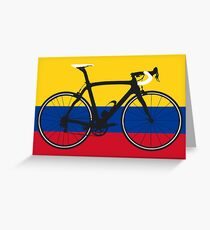 Bike Flag Colombia (Big - Highlight) Greeting Card