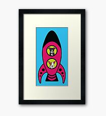 Pit bulls in space Framed Print