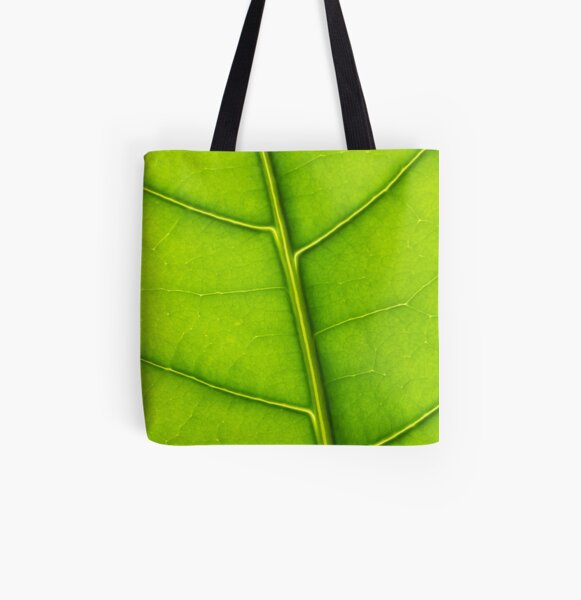 Eco green leaf All Over Print Tote Bag
