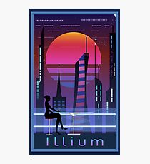 Mass Effect Illium Travel Poster Fan Art Photographic Print