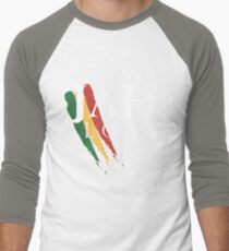 Jah Love ( WHITE ) Men's Baseball ¾ T-Shirt