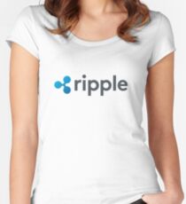 Ripple Coin XRP Bitcoin Ethereum Crypto Currency Women's Fitted Scoop T-Shirt