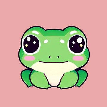 Cute little frog (kawaii) | Sticker