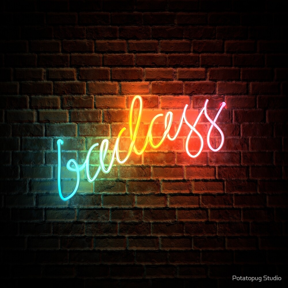 badass regenbogen leuchtreklame heisser trend von potatopug studio neon signs quotes neon signs neon quotes