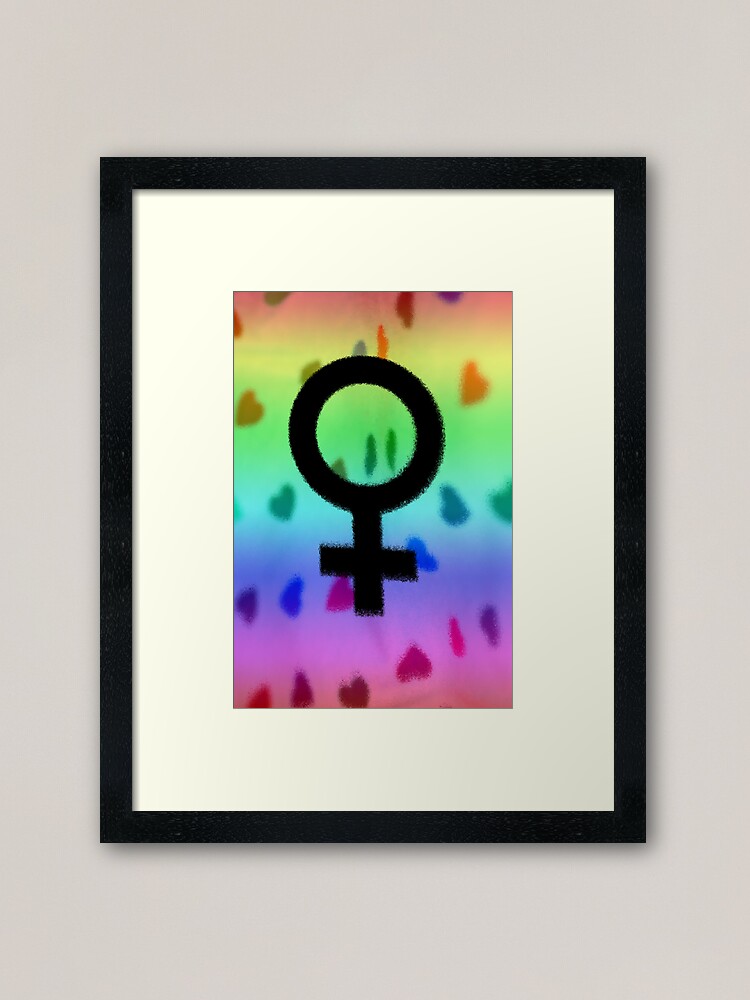 Alternate view of Venus Rainbow Hearts Framed Art Print