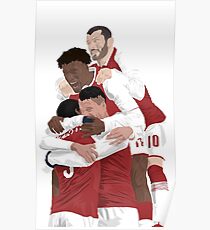 Arsenal Players Celebrating Poster