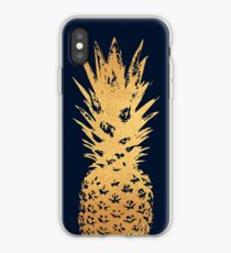 Gold und Samt Ananas iPhone-Hülle & Cover