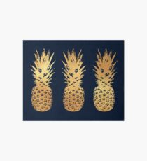 Gold und Samt Ananas Galeriedruck