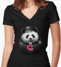 DONUT COP Women's Fitted V-Neck T-Shirt