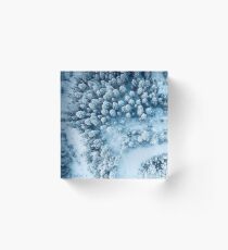 Mountain Snow Acrylic Block