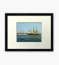 Ships That Pass... Framed Print