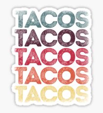 Retro Tacos T-shirt Vintage Taco Tuesday T shirt Mexican Tee Sticker