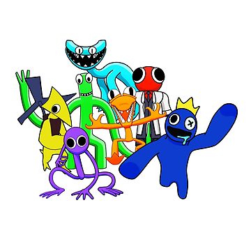 Rainbow Friends Blue v Pink FNF coloring pages 10 – Having fun