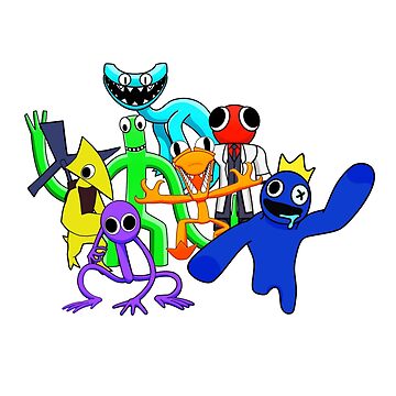 Game Rainbow Friends Red Guy Blue Green Purple Orange Monster