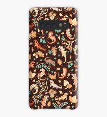 Autumn geckos in dark brown Case/Skin for Samsung Galaxy